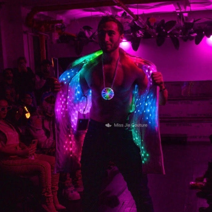 Over Size Style Unisex LED Hooded Vest