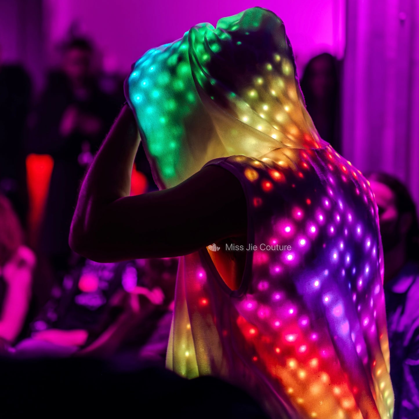 Over Size Style Unisex LED Hooded Vest