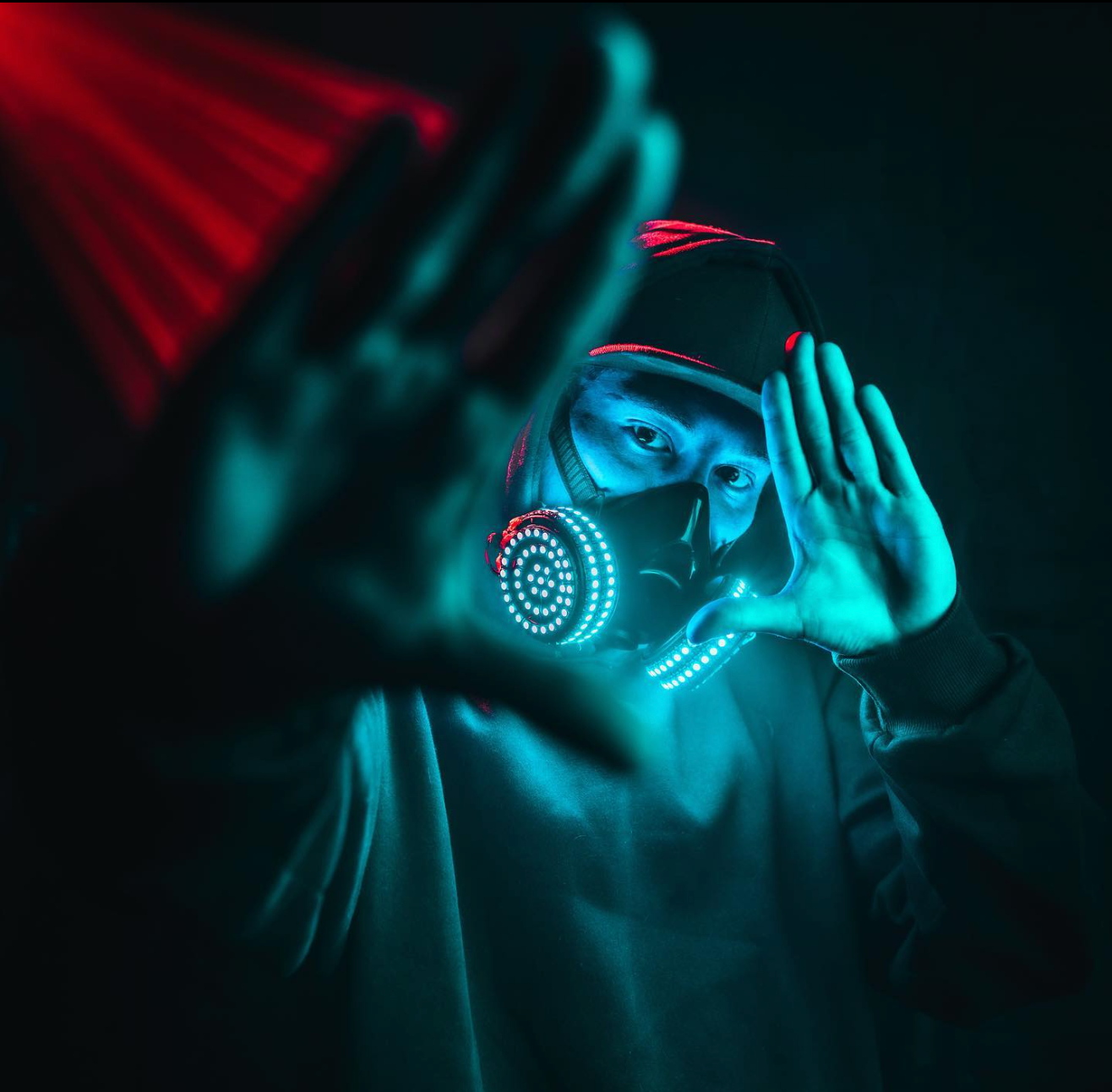LED Mask with Side Lights