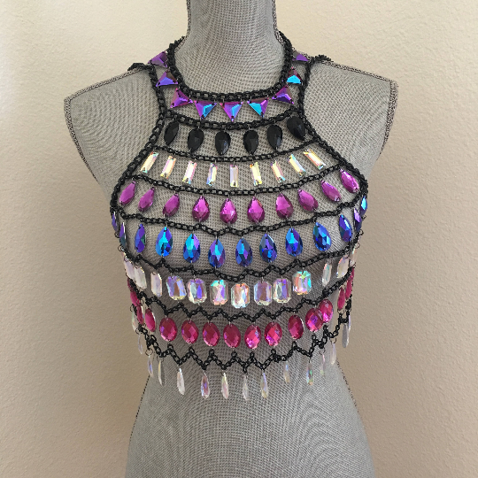 Lauren crop top body chain