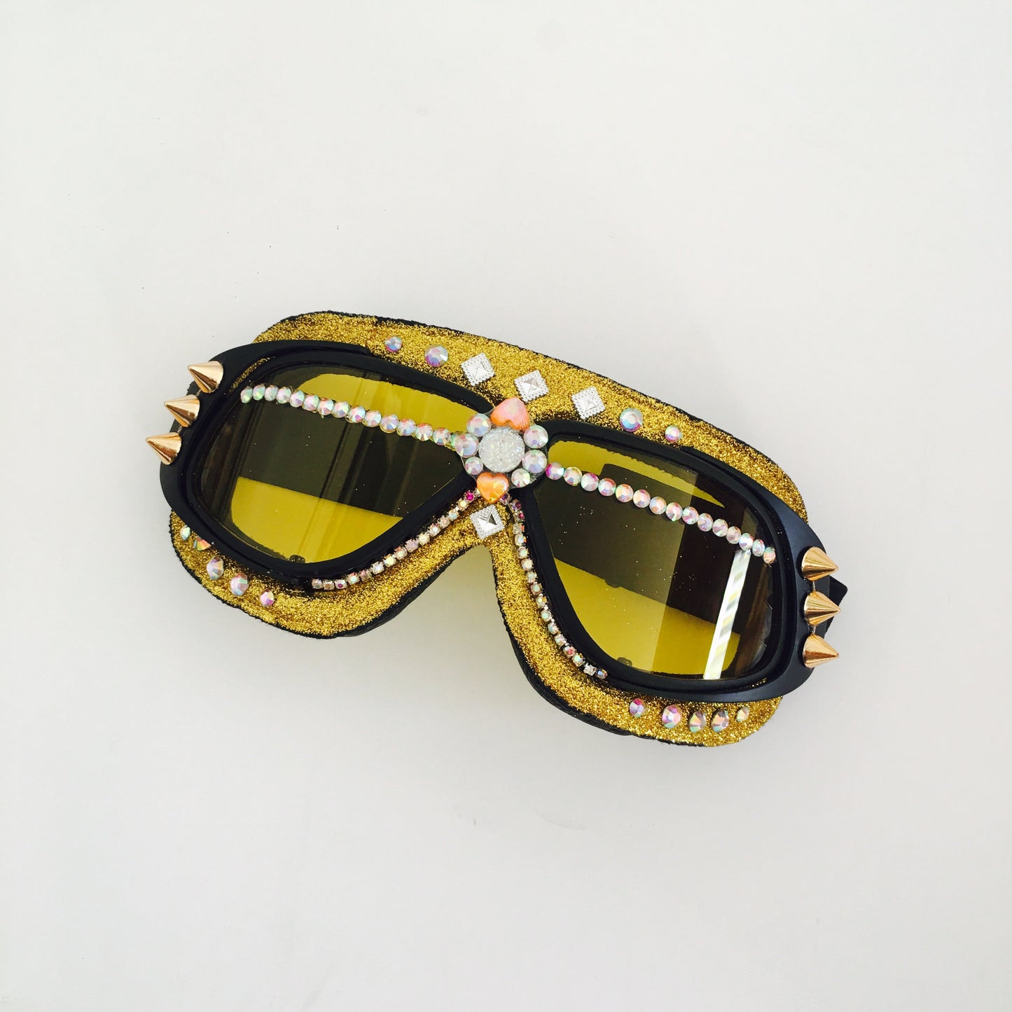 Golden Sun burning man goggles