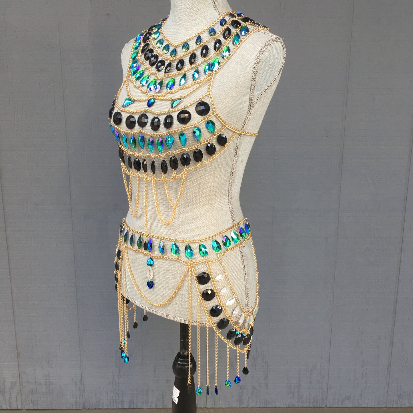 Havana jewelry body chain top