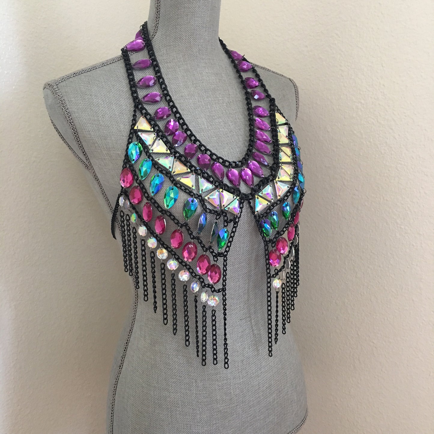 Coco Purple Black Chain Jewelry top