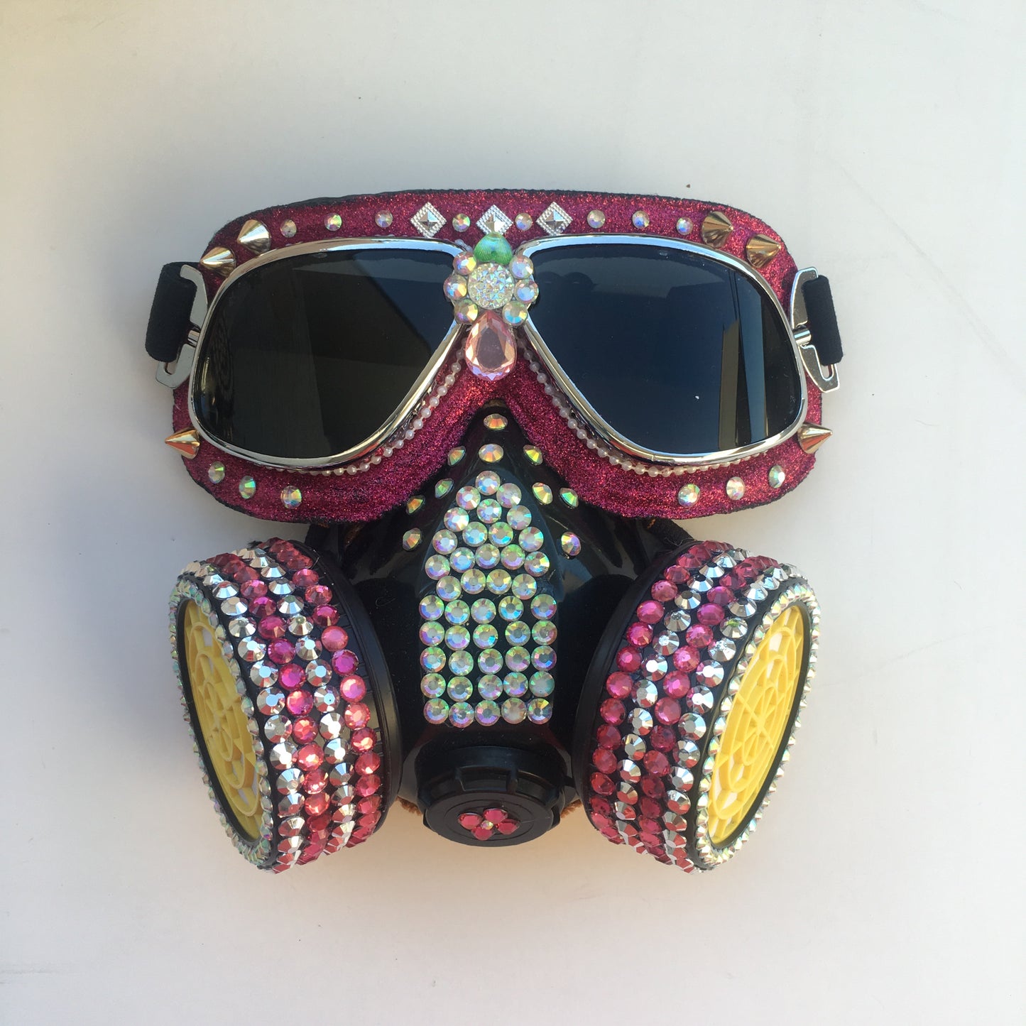 Rose Pink anti dust goggles and mask