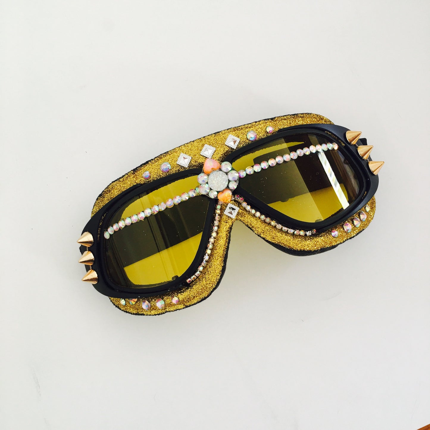 Golden Sun burning man goggles