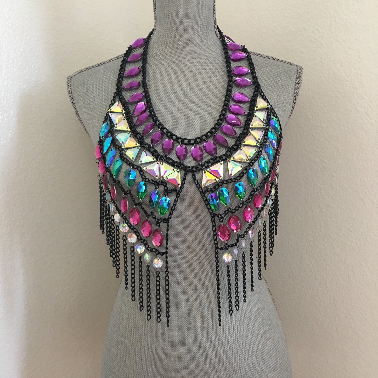 Coco Purple Black Chain Jewelry top
