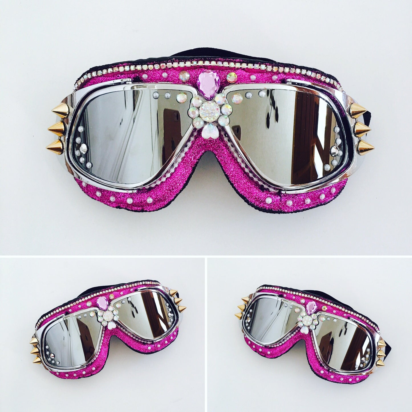 Hot pink / burning man goggles/ anti-dust goggles/Aviator Goggles/ Ski goggles/face goggles