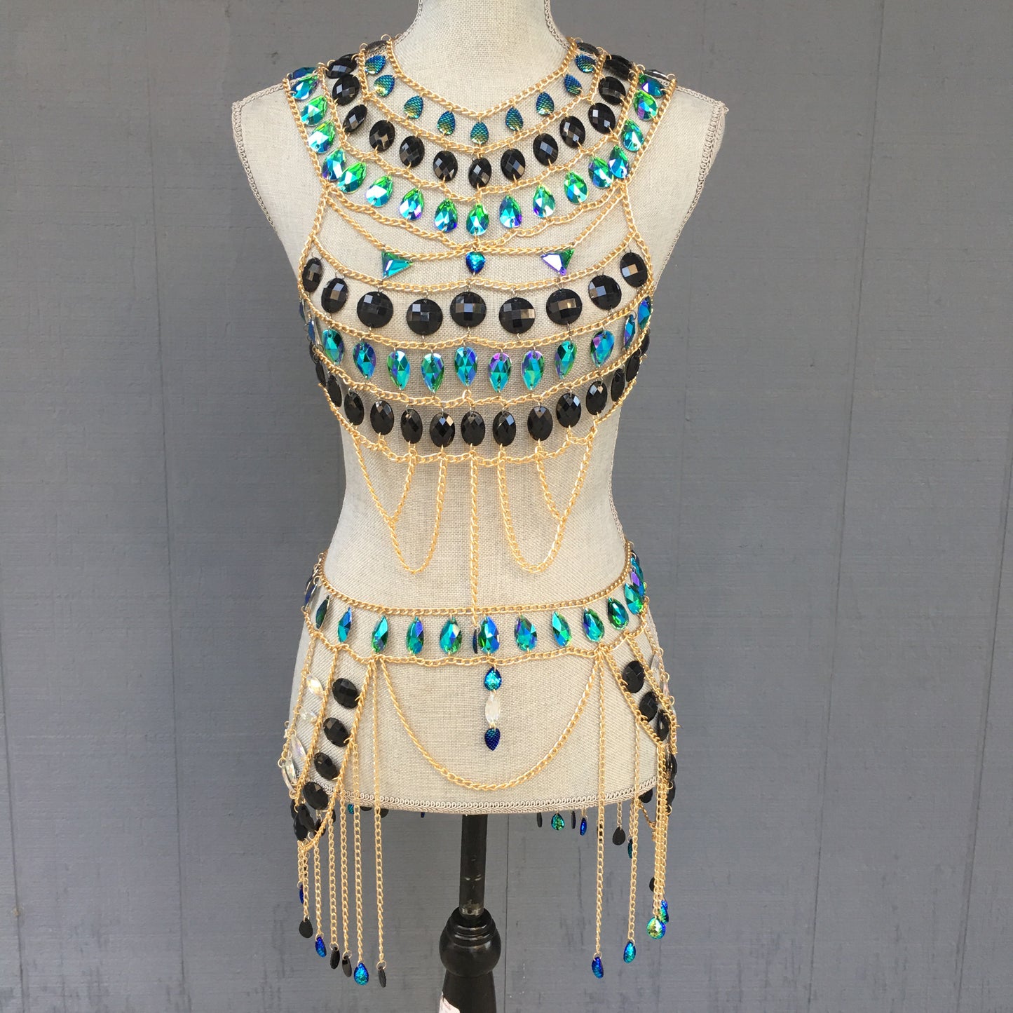 Havana jewelry body chain top