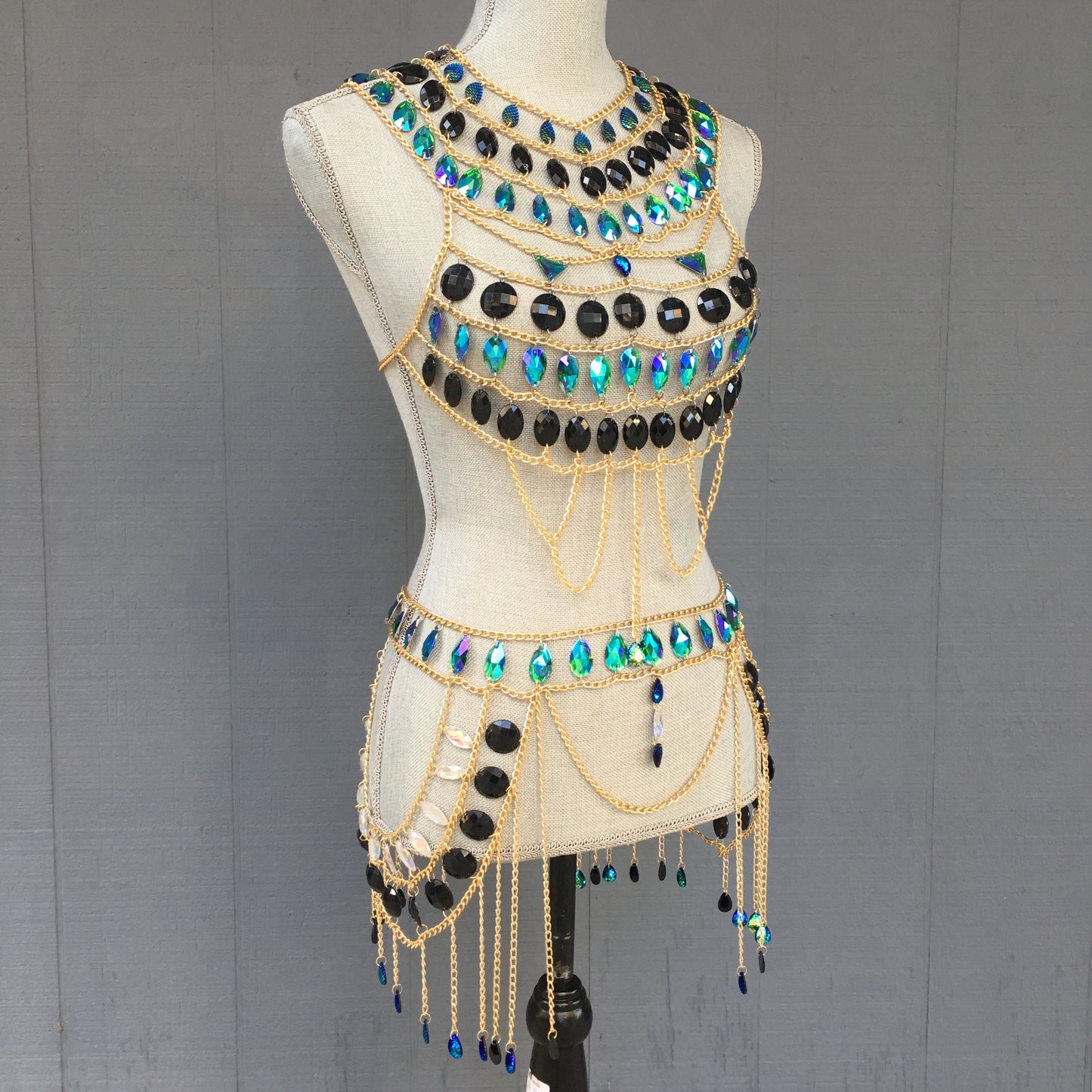 Havana jewelry body chain top