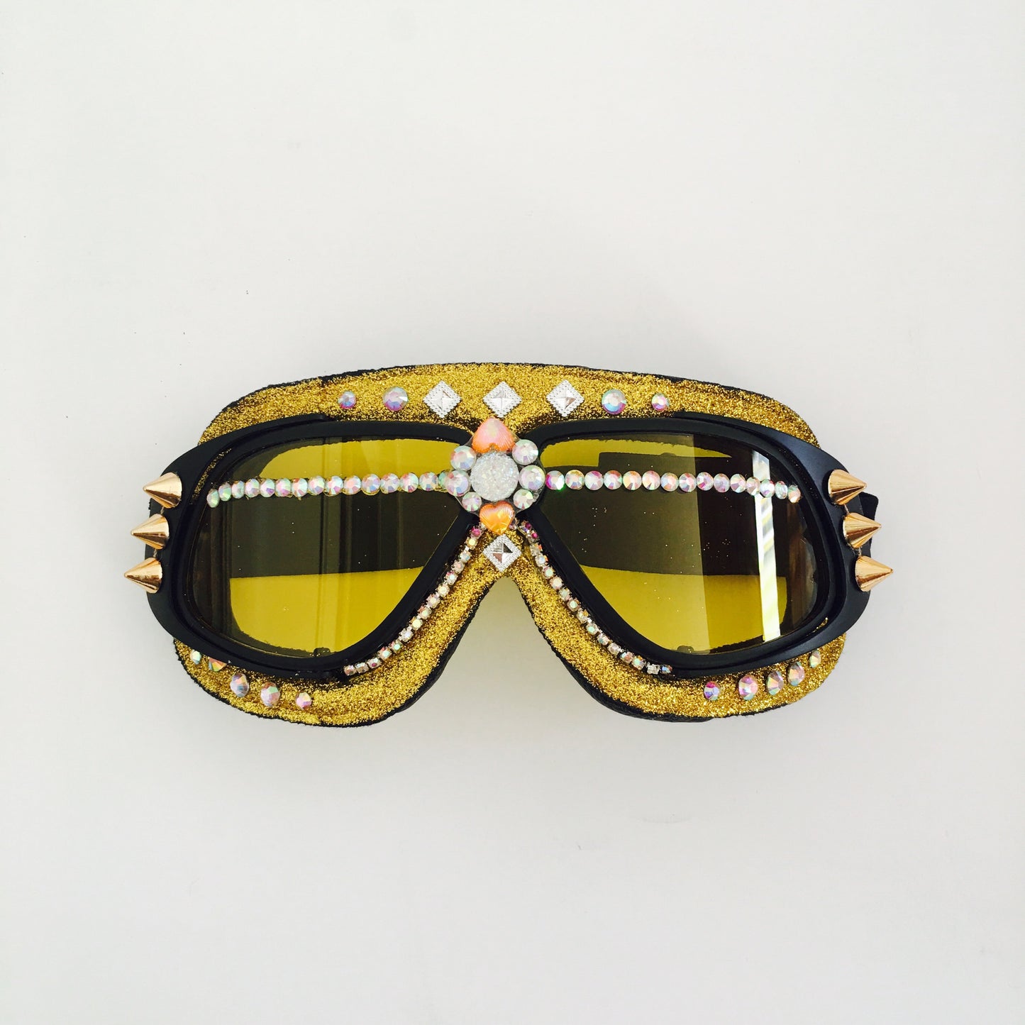 Golden Sun burning man goggles
