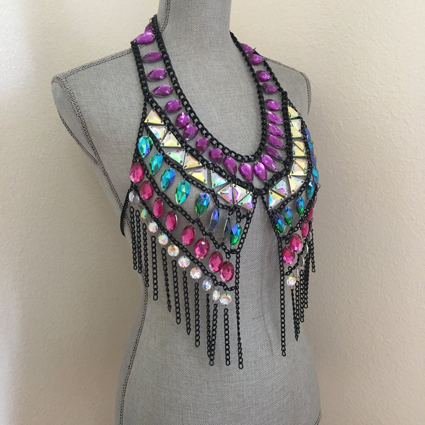 Coco Purple Black Chain Jewelry top