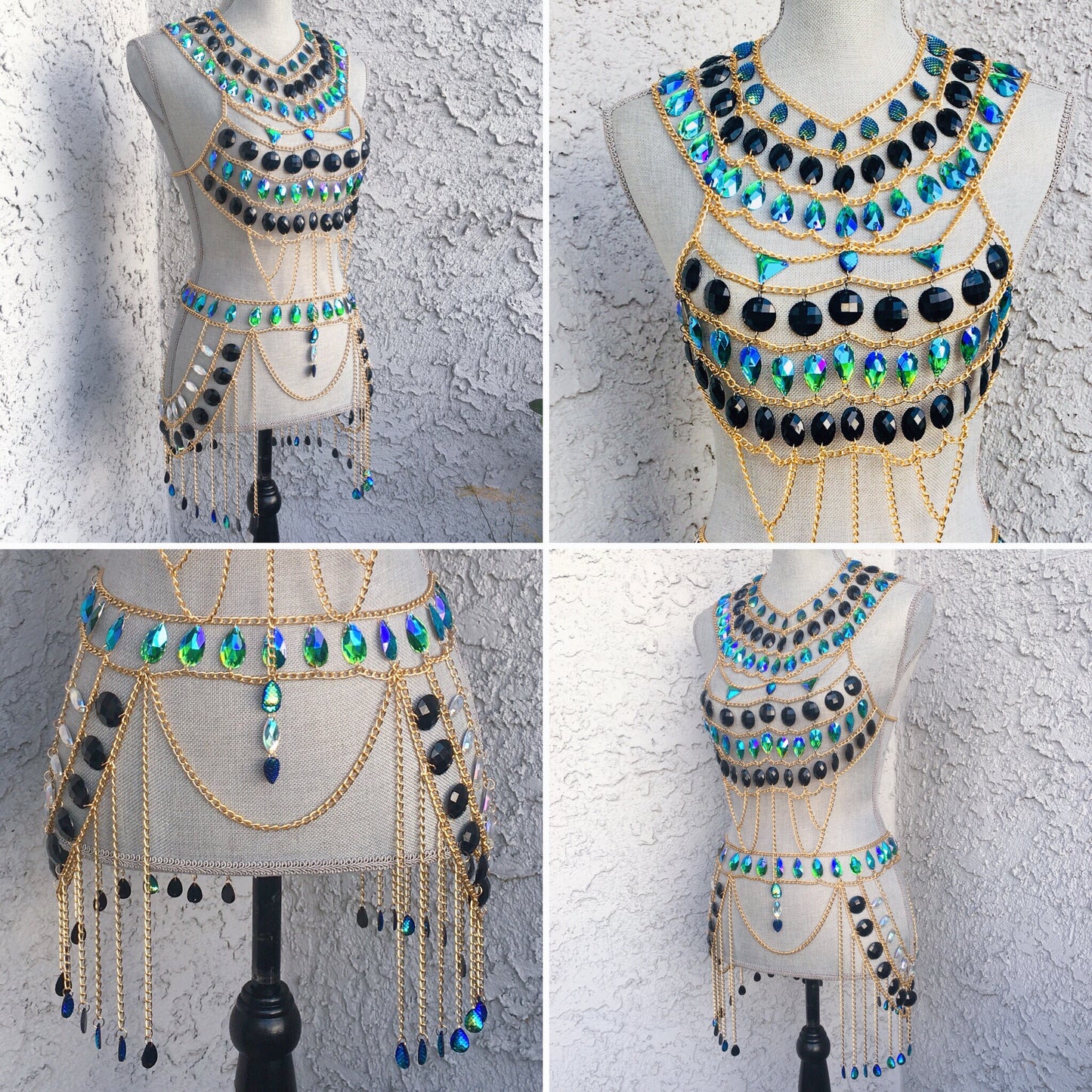 Havana jewelry body chain top