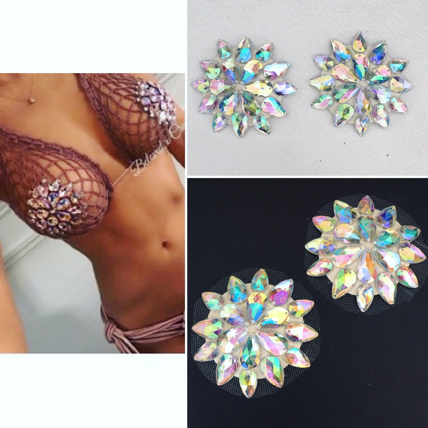 Snow flake diamond pasties