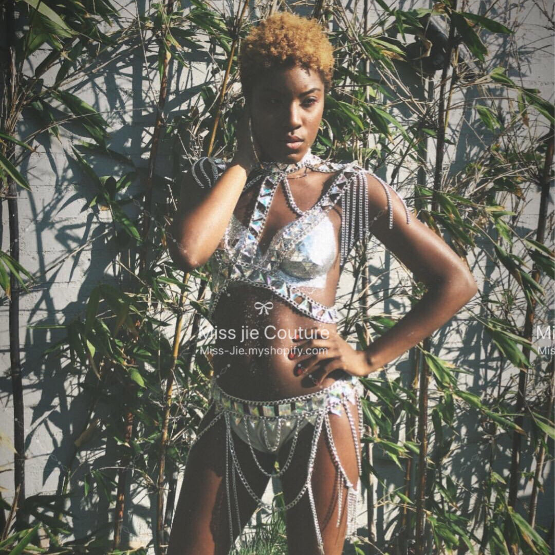 Raja Silver Body Chain Harness