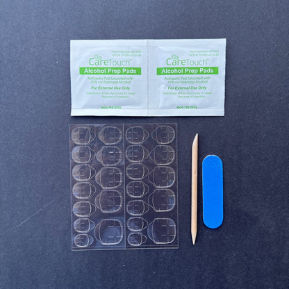 Neutral Bling Glitter Baby Boomer Gel Press on Nail