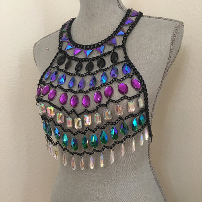 Lauren crop top body chain