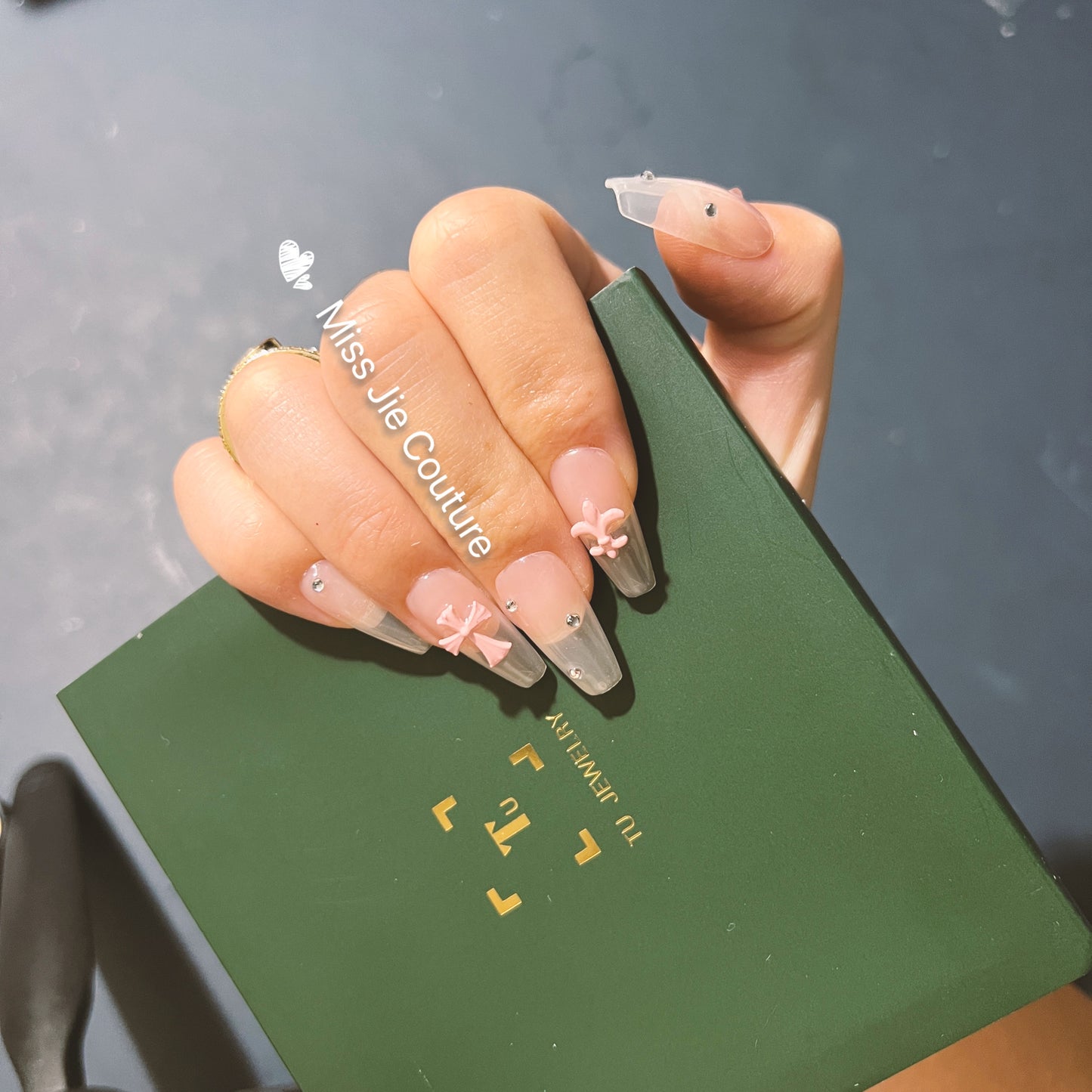 Freedom 2.0 Pink Cross Baby Boomer Gel Press on Nail