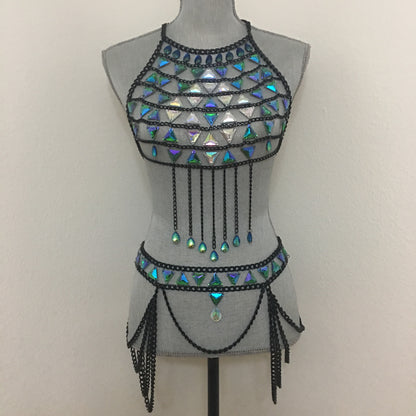 ZOE Chain Crop Top & Belt