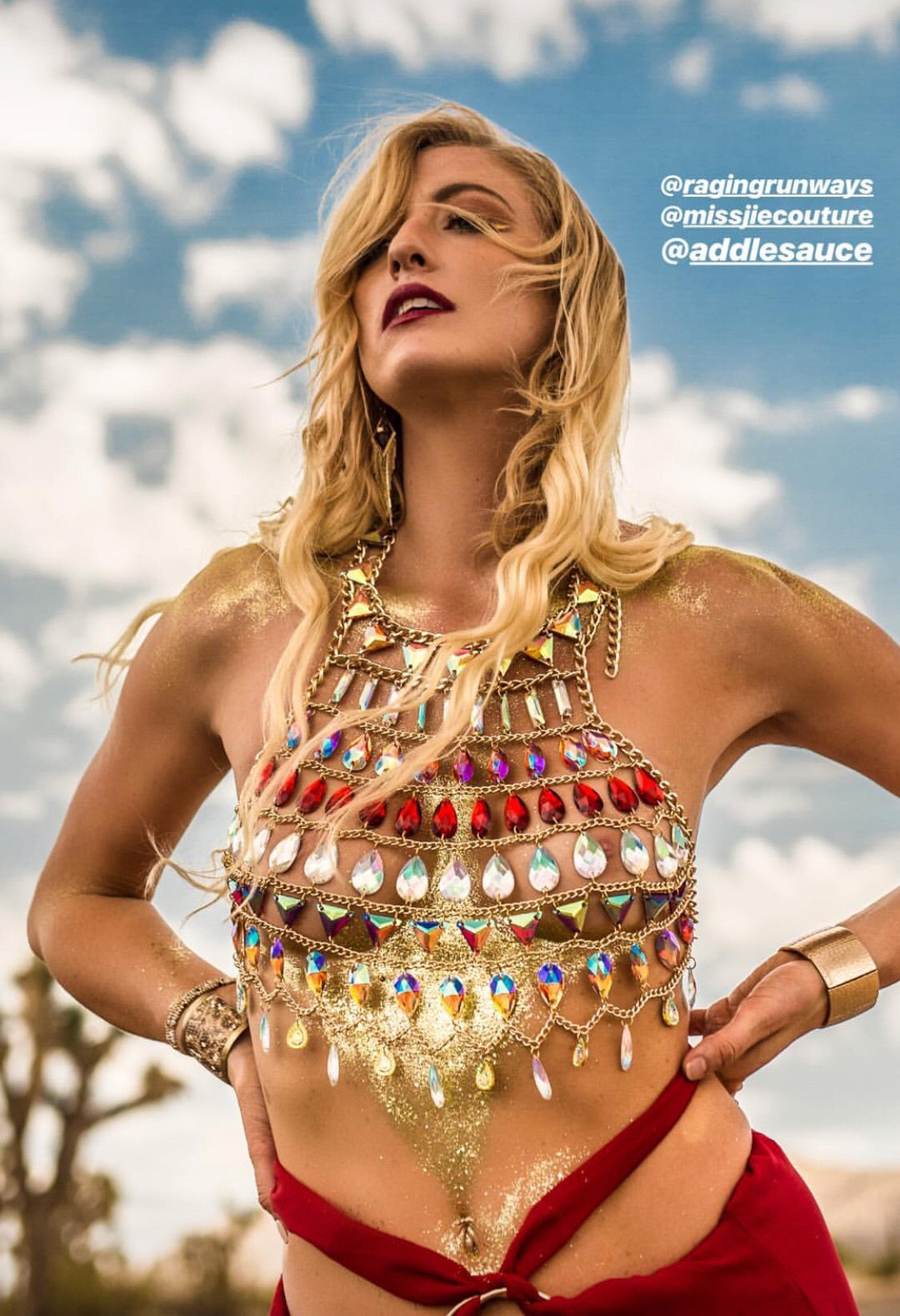 Addles Gold Chain Jewelry Top