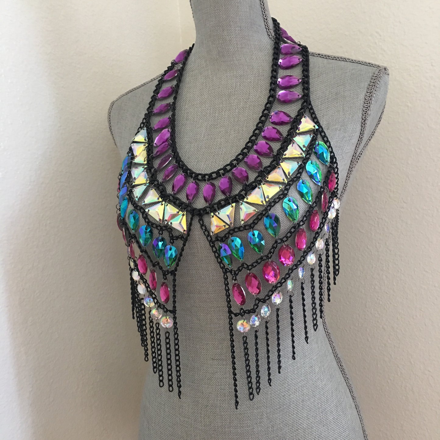 Coco Purple Black Chain Jewelry top