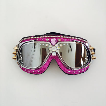 Hot pink / burning man goggles/ anti-dust goggles/Aviator Goggles/ Ski goggles/face goggles