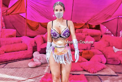 Galaxy Purple Rave bra - Custom order Only