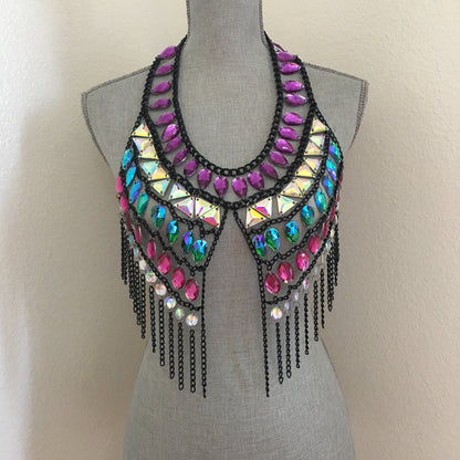 Coco Purple Black Chain Jewelry top